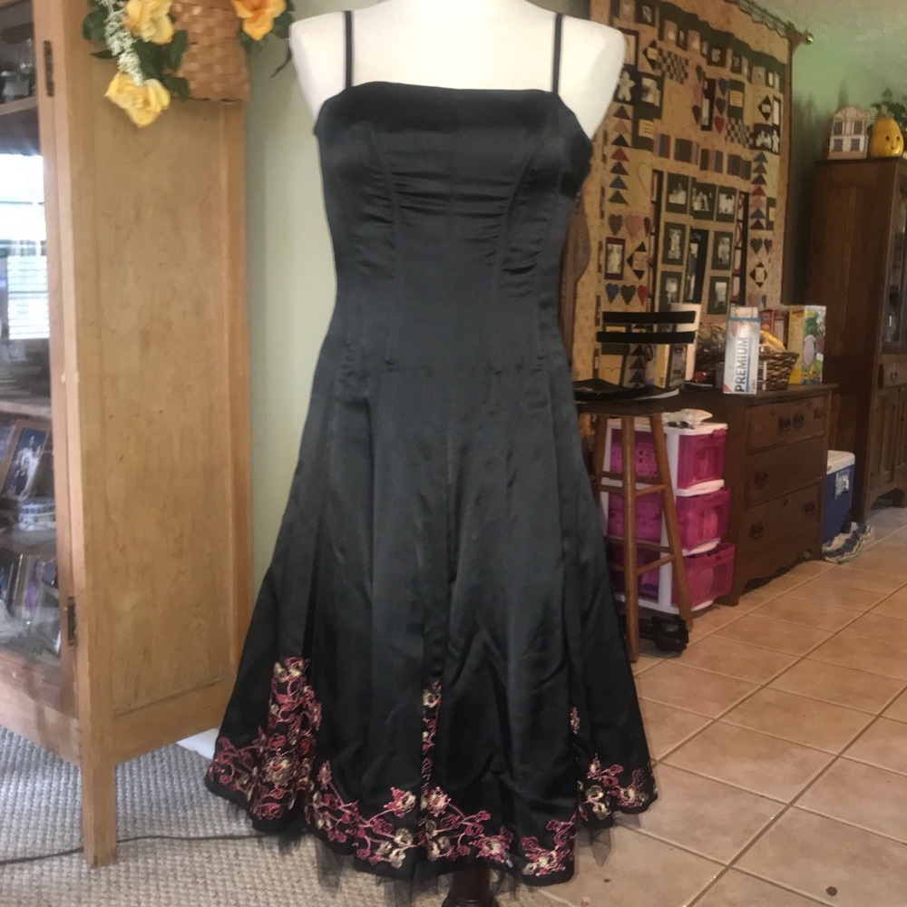 Betsey Johnson Evening Dress with Peek A Boo Slip